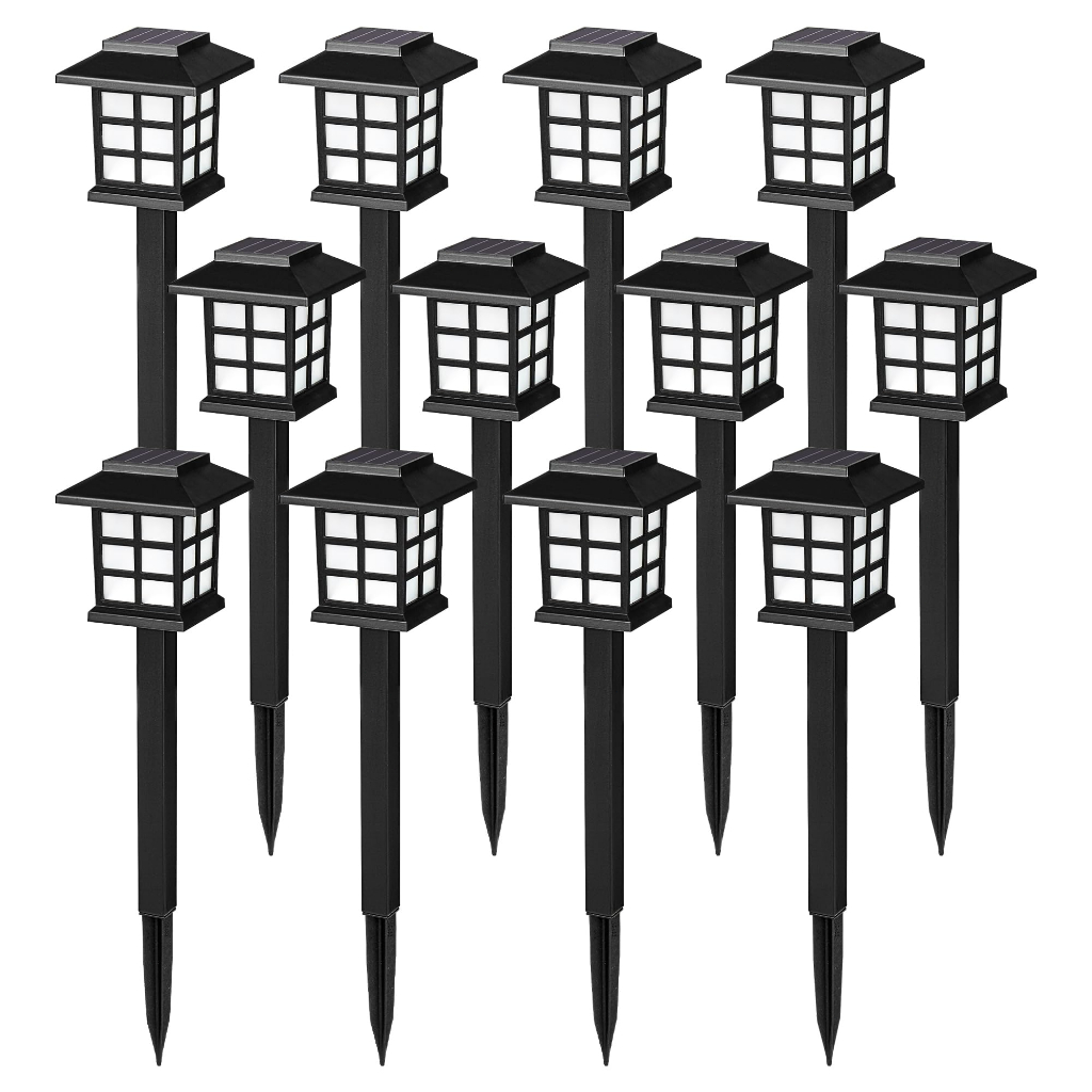 Kit 2/6 Luminaria Solar Espeto de Jardim Led Decoração Cazinha Recarregavel no Sol M1