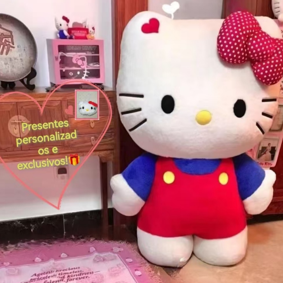 60CM Bonito Série HelloKitty Boneca Decoração Brinquedo de Pelúcia/Feriados de Amigos e Presentes de Aniversário em Oferta na Shopee
