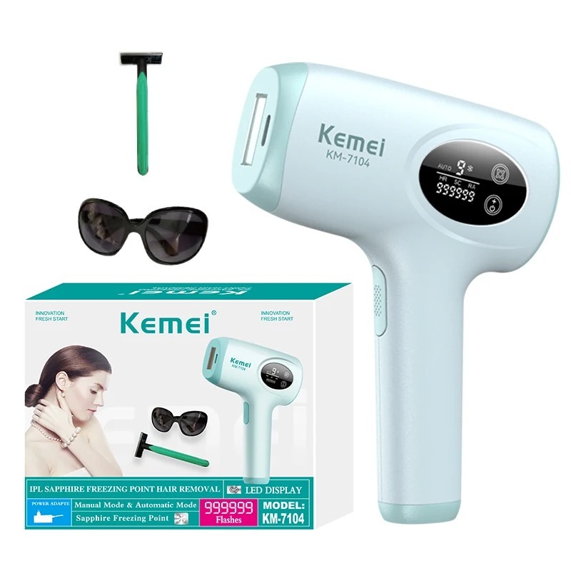 kemei IPL Depilação Com Função De Cuidados Resfriamento De Gelo Para Mulheres Depilador Laser Permanente 999.999 Flashes
