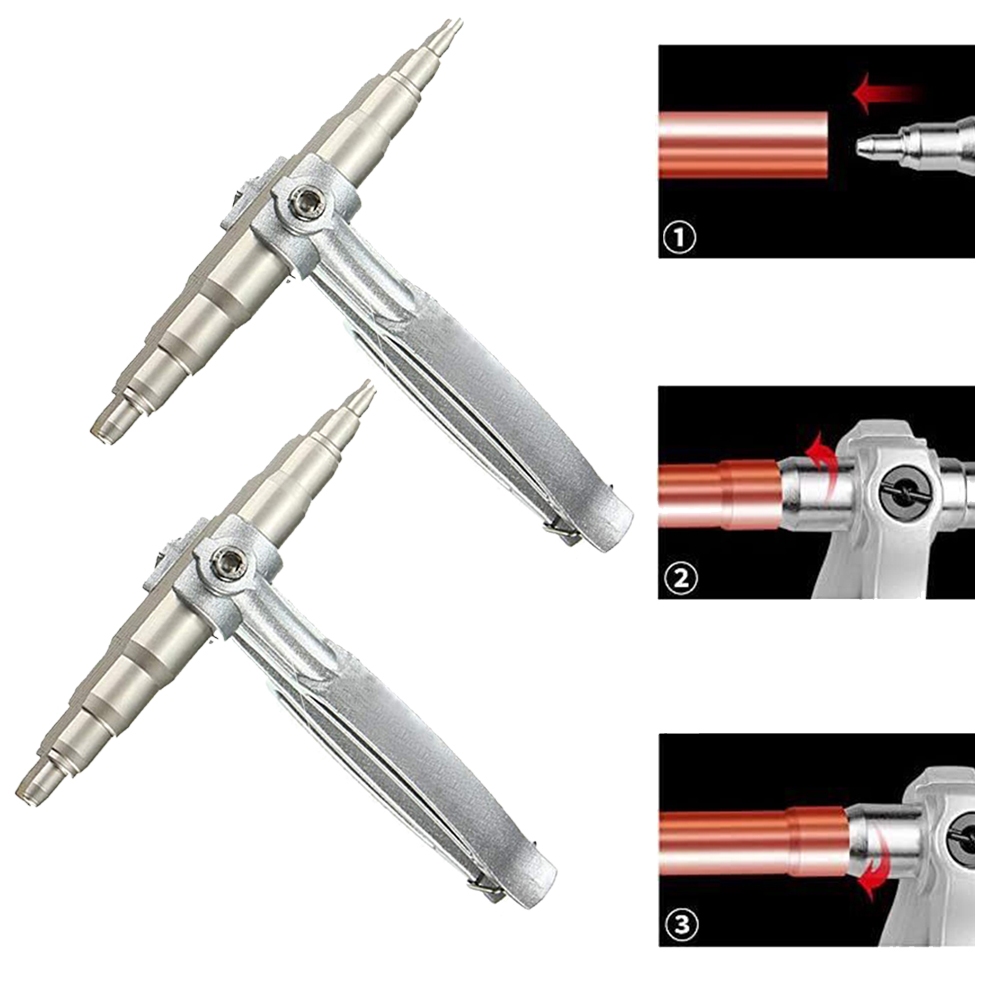 Expansor de tubo de cobre de 2 peças, ferramenta Manual Universal de expansão de tubo de cobre, 1/4 a 7/8 polegadas (4mm