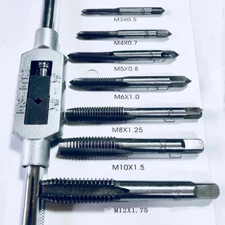 Jogo De Tarraxas Macho Para Abrir Roscas C/ 8 Peças M3 A M12 Resistente em Oferta na Shopee