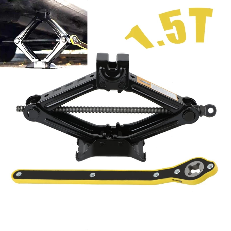 Macaco Sanfona Automotivo 1,5 Toneladas (1500kg) com Chave Catraca - Universal para Carros e Veículos em Oferta na Shopee