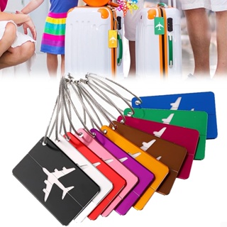 10 peças Identificador Tag De Mala Viagem Etiquetas De Bagagens Em Alumínio Identificação Etiqueta (cores diferentes) em Oferta na Shopee