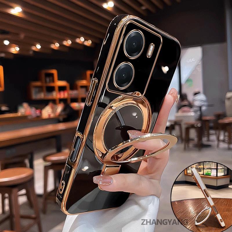 Capa Para POCO X7 PRO 5G Estética Novo design Galvanizado silicone TPU De Telefone Com Suporte Multifuncional Meninas E
