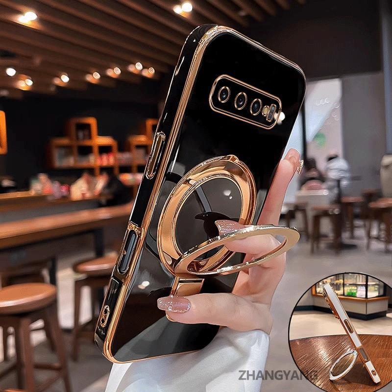 Capa Para Samsung S10 Plus S10 Estética Novo design Galvanizado silicone TPU De Telefone Com Suporte Multifuncional Meni