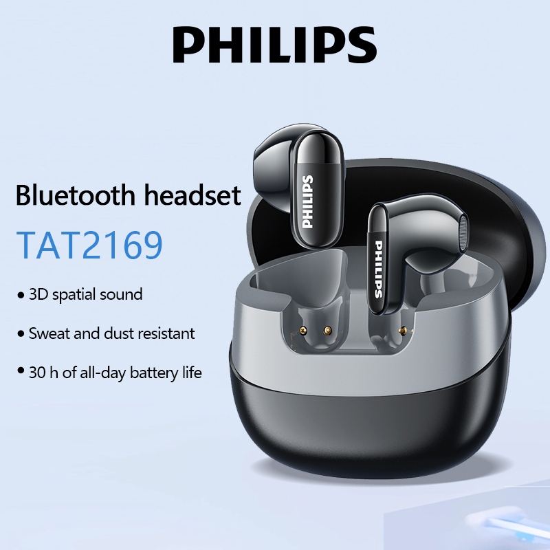 PHILIPS TAT2169 Sem Fio Bluetooth Fone De Ouvido Super Vida Útil Da Bateria AI Redução Ruído Alta Fidelidade Qualidade S em Oferta na Shopee