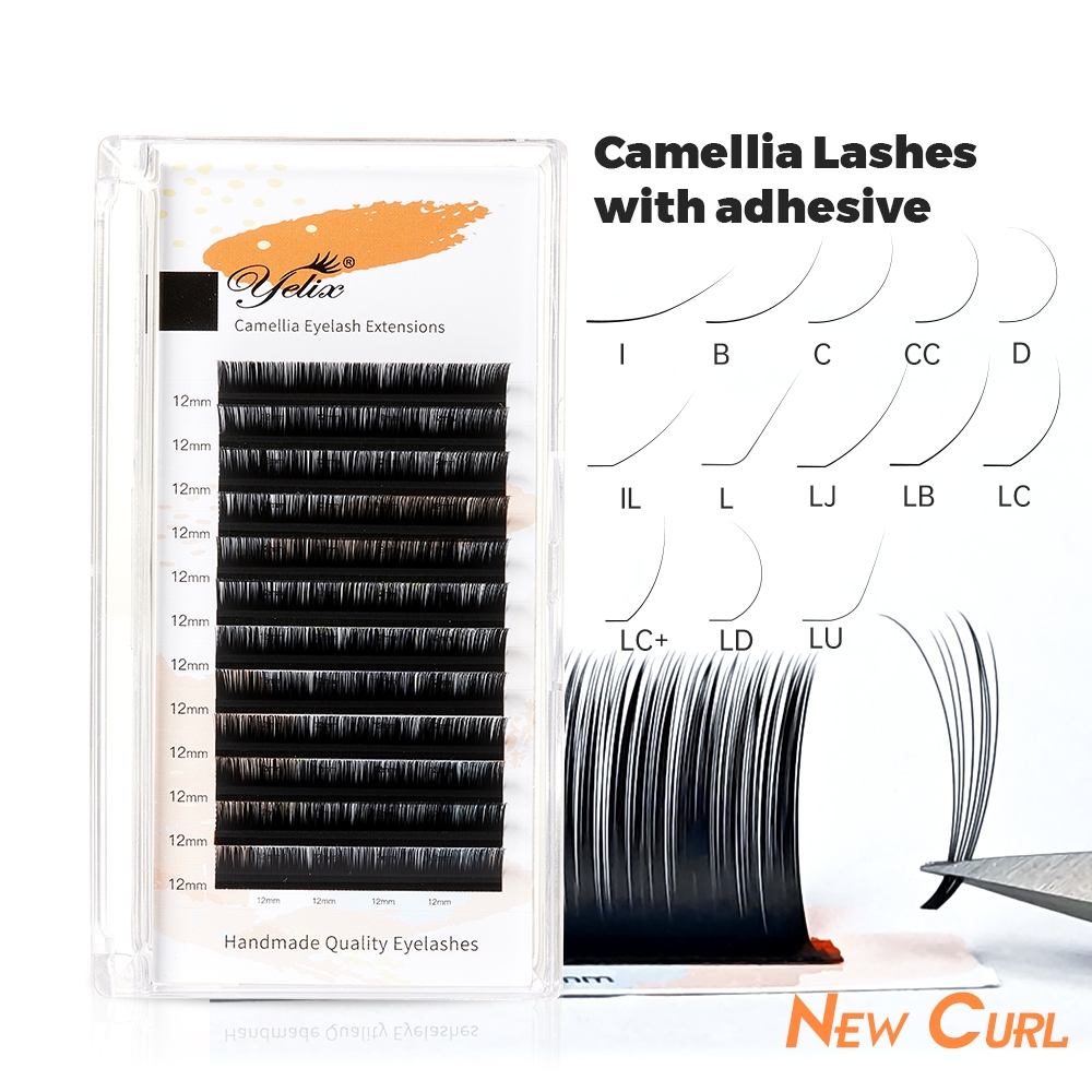 Yelix Camélia Cílios Postiços LC LB LD LU L Onda Extensões De Macio Fácil Ventilador Atualizar De Volume Premium em Oferta na Shopee