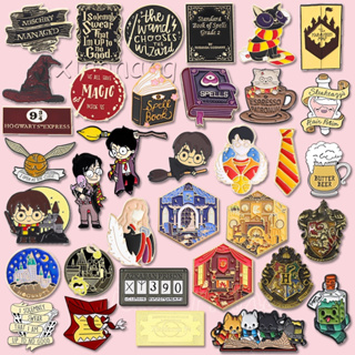 Academia Mágica Potter Esmalte Pino Bruxa Chapéu Mágico Broche Gato Bruxaria Feitiço Pinos Lapela Emblemas Acessórios Gó em Oferta na Shopee