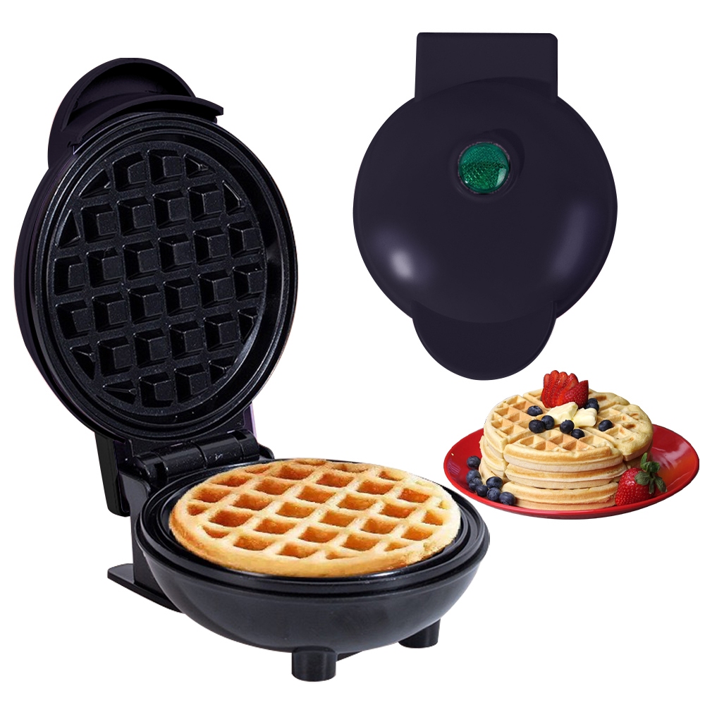220V Mini máquina de waffle Elétrica Portátil Casa Cozinha Antiaderente Maker Panquecas Automáticas