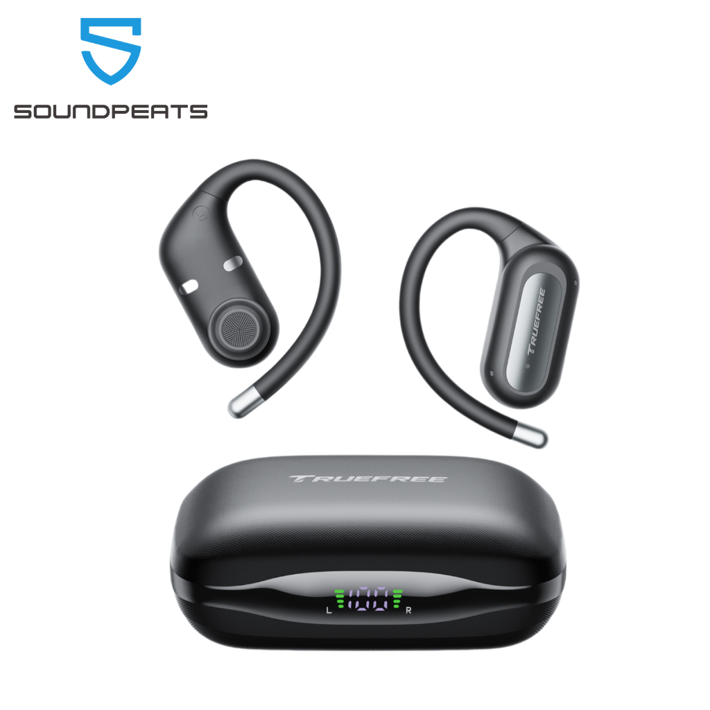 SoundPEATS TRUEFREE EarFit DS1 Over-Ear Hooks Fones De Ouvido Bluetooth 6.0 Sem Fio Com Controle De Toque IPX5 em Oferta na Shopee