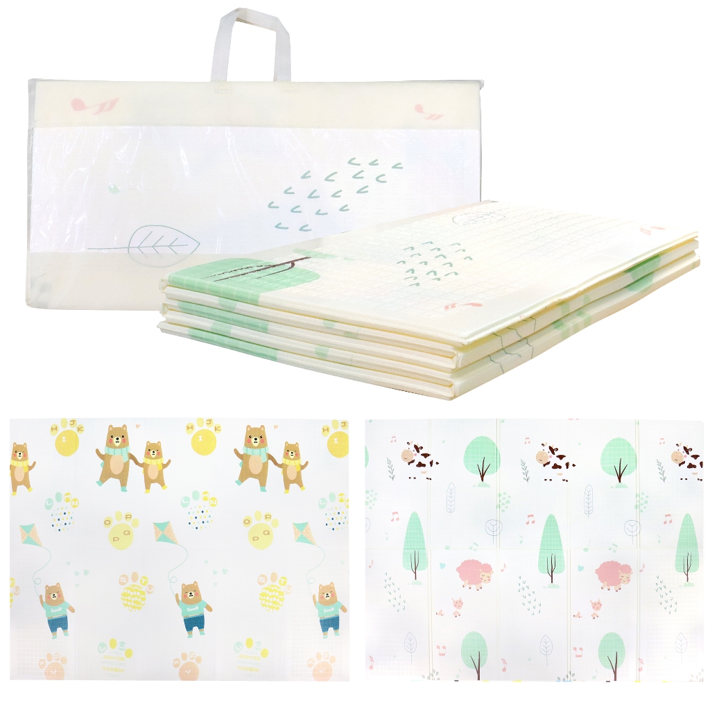 Tapete Tatame Infantil engrossado 200x150cm 6mm Tapete de espuma antiderrapante dupla face com bolsa de armazena