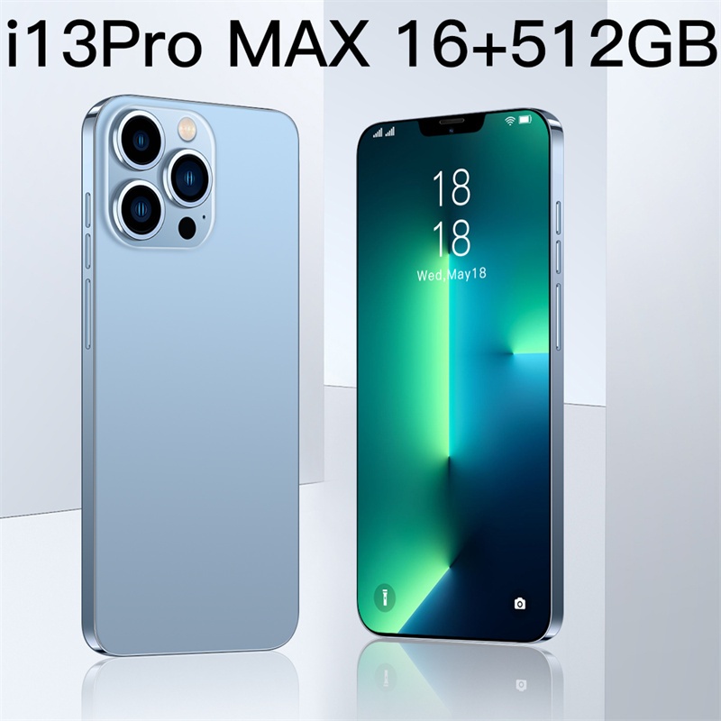 Celular Smartphone i13 Pro Max 6.7Polegadas 16+512GB Celulares Cartão Sim Duplo Para Celular Barato Telefone