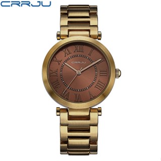 Relógios Femininos CRRJU Marca De Luxo Gold Fashion Casual Aço Inoxidável Quartzo A Prova D'água 2123 S em Oferta na Shopee