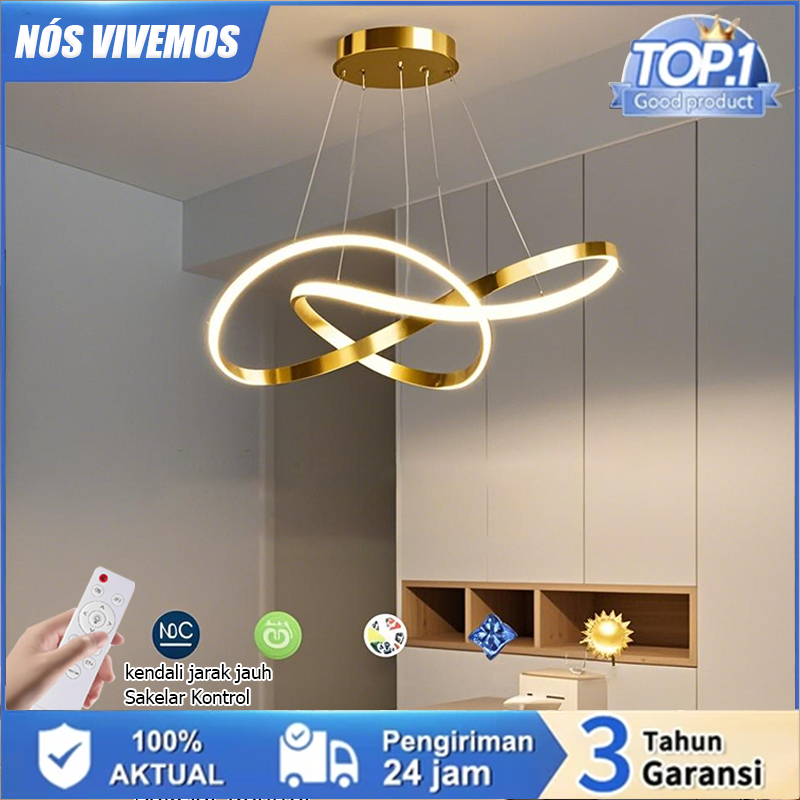 3 Cores Em 1 Lâmpada Led Moderno Simples Controle Remoto Lustre Criativo Sala De Estar Luz
