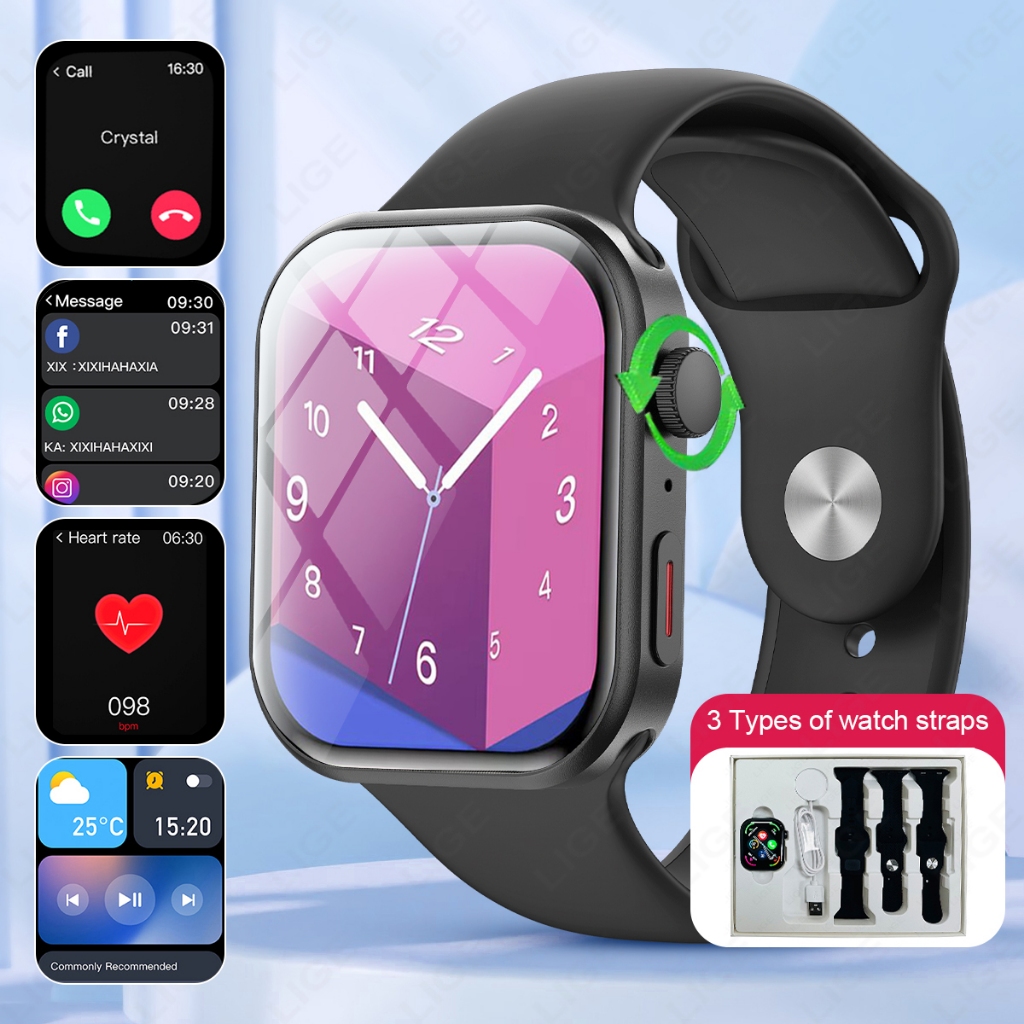 LIGE Z03 PRO Relógio Inteligente AMOLED Marca Rastreador De Fitness Tela Bluetooth Chamada À Prova Dwaterproof Água Espo - Mobile & Gadgets