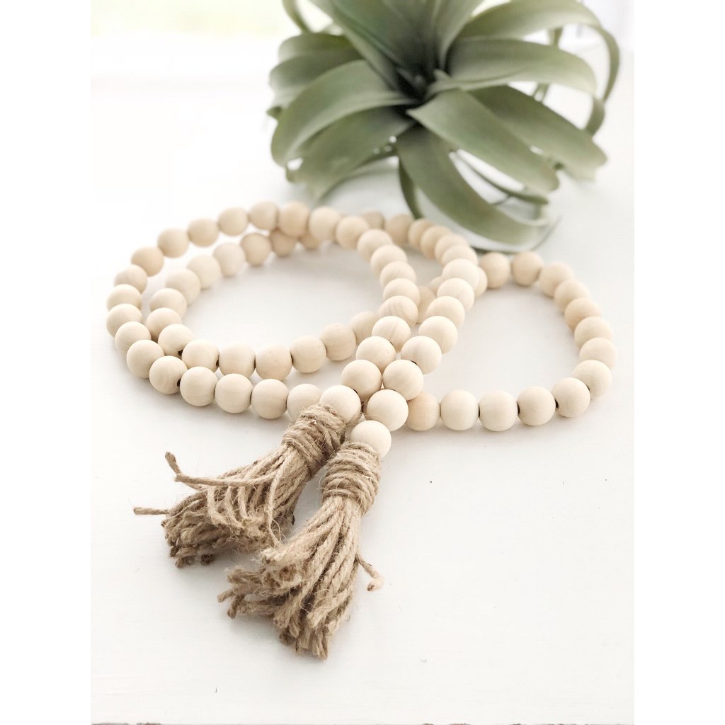80CM contas de madeira borla pingente de madeira simples estilo luxo decoração para casa pingente em Oferta na Shopee