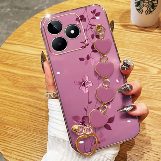 Caixa Para Oppo Realme C53 C51 C63 C61 Note 50 60 60X 70 70T 4G Narzo N53 N63 N61 Plantas De Escalada Elegantes Com Puls em Oferta na Shopee