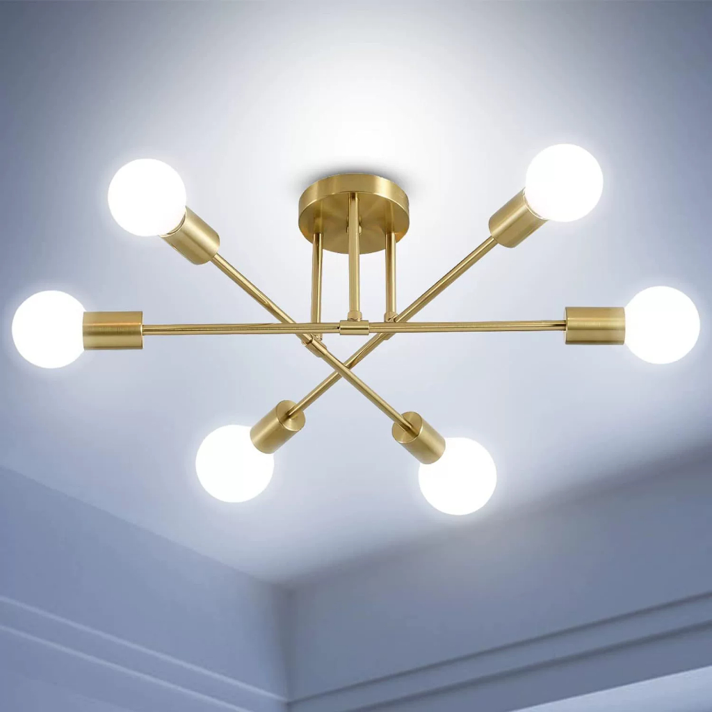 Pendente Lustre Sputnik Prêmio 6 Lampadas para sala de jantar home office quarto cozinha e comercio em Oferta na Shopee