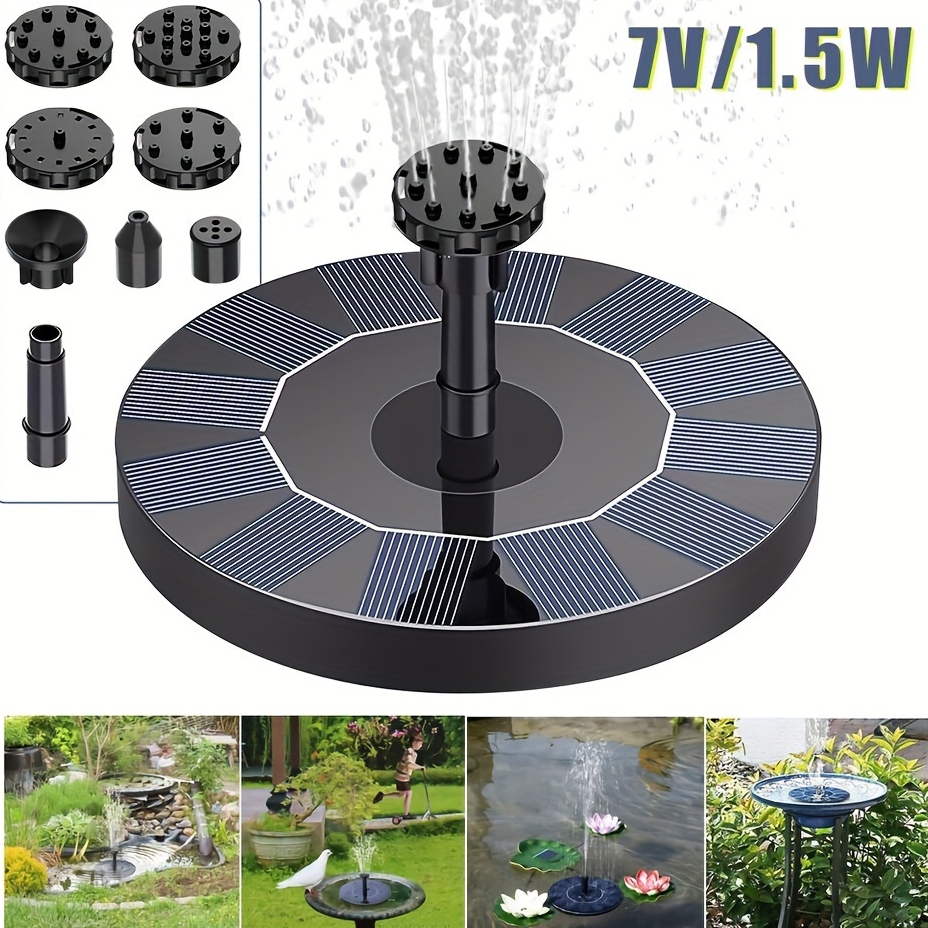Fonte solar bird bath flutuante independente para jardim e terraço não necessária bateria simples conveniente em Oferta na Shopee