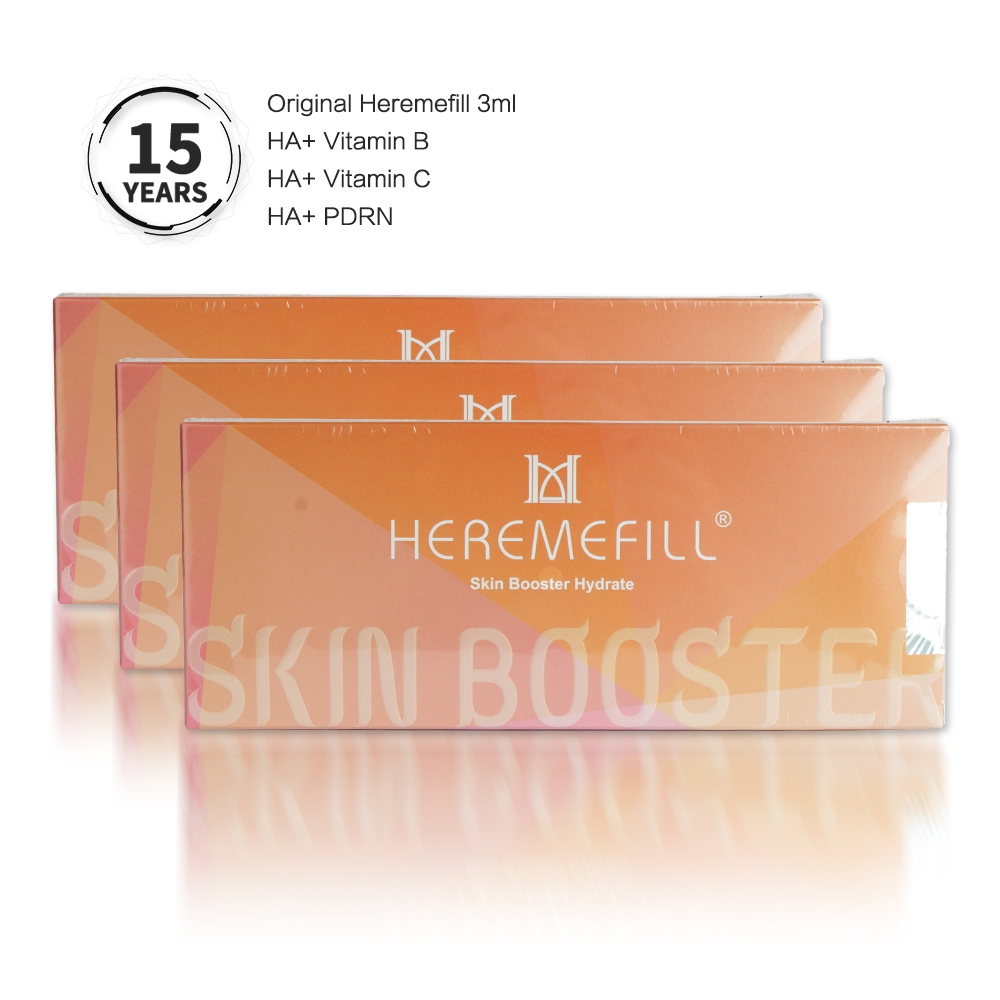 Heremefill Face Skincare PDRN Skin Booster HA Ácido Hialurônico 3ml