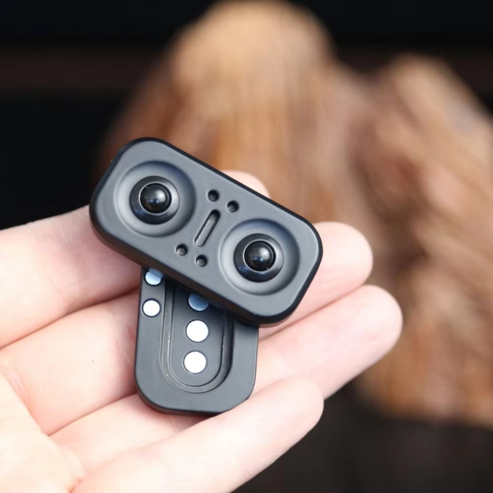 Edc Coruja Fidget Slider Magnético Metal Push Rotador Adulto Anti Estresse Alívio Mão Tdah Autismo Brinquedo Presentes