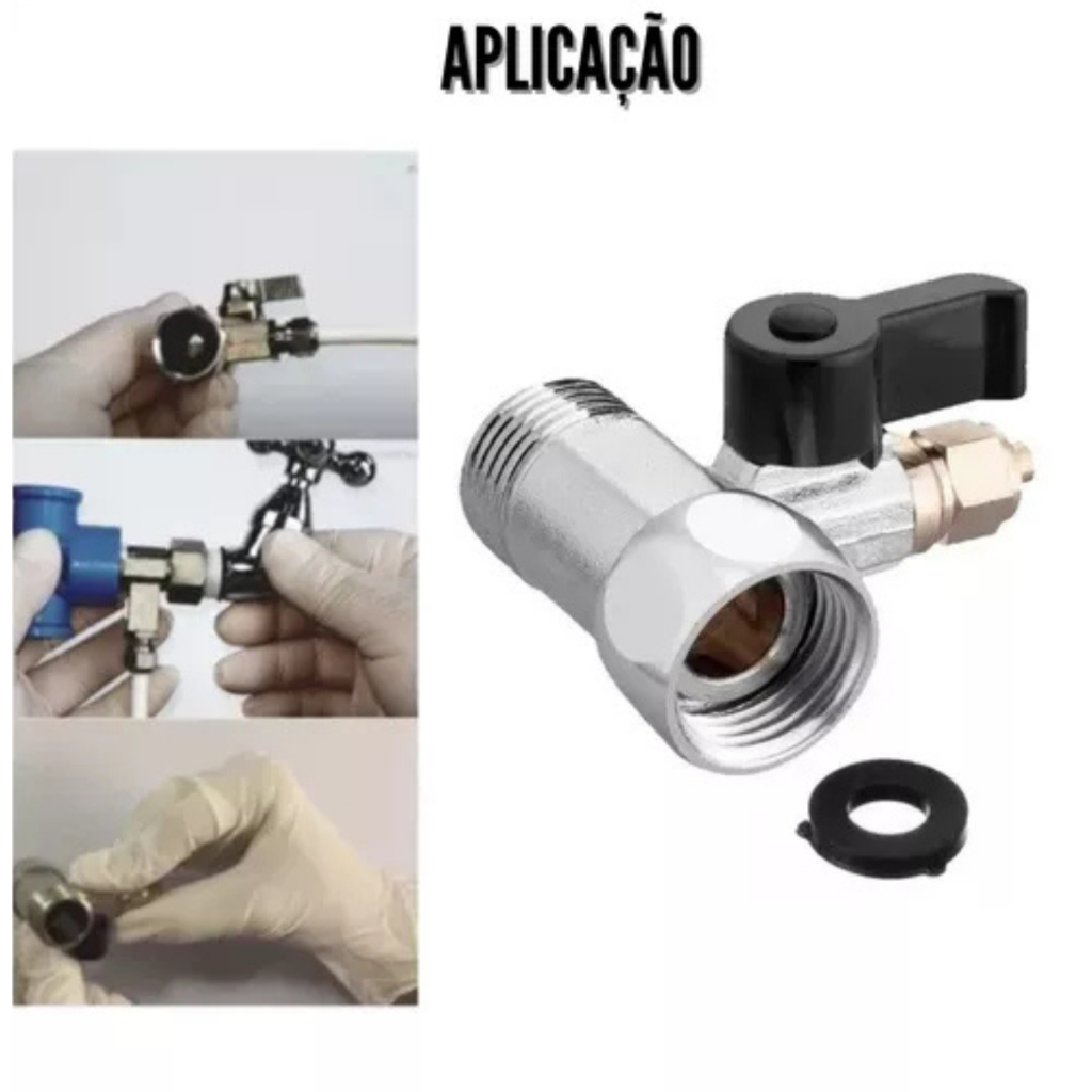 Adaptador Válvula Conexão Filtro Purificador de Água com Registro/Adaptador Válvula Conexão Filtro Purificador