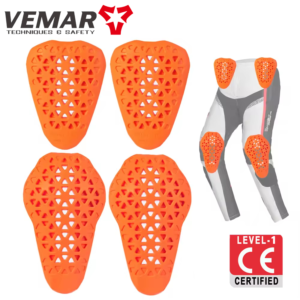 Calças De Motocicleta De Alta Elasticidade Inserir Joelheiras CE Certificado Joelhos Hip Almofadas Protetoras Anti-Colis