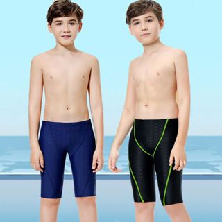 Crianças Profissionais De Natação Shorts Troncos Para Meninos Swimsuit Fato De Banho em Oferta na Shopee