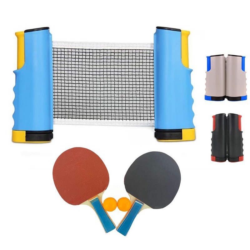 🏓 Conjunto Completo de Tênis de Mesa | Rede Retrátil + 2 Raquetes + 3 Bolas – Diversão em Qualquer Lugar! em Oferta na Shopee