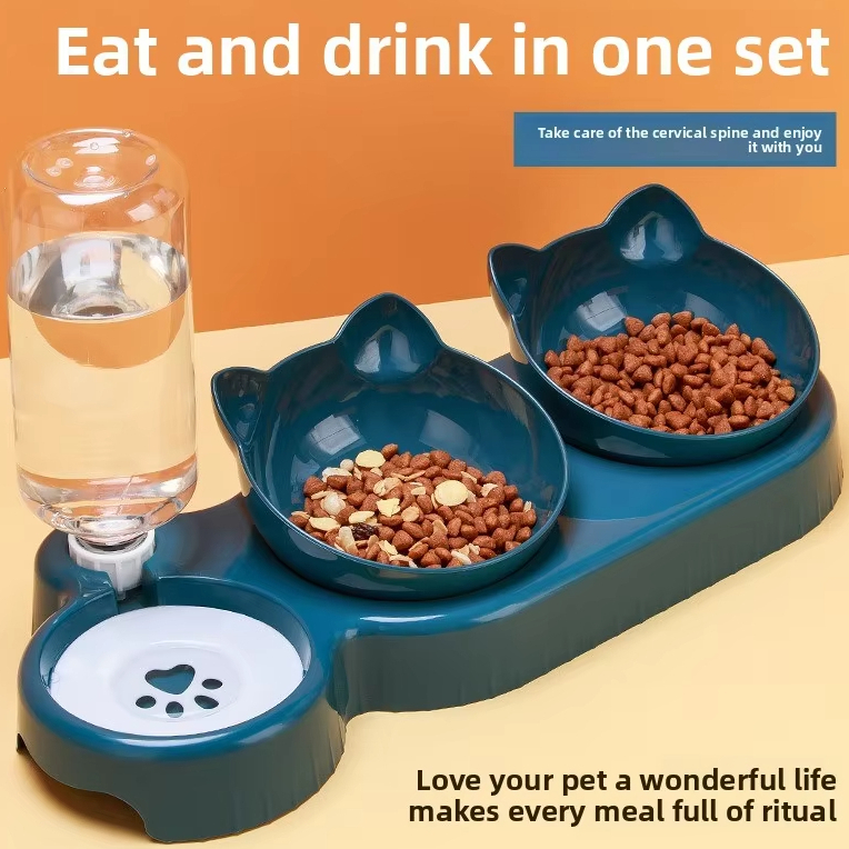 Comedouro Pet Elevado Bebedouro Automático C/ Limitador Triplo em Oferta na Shopee