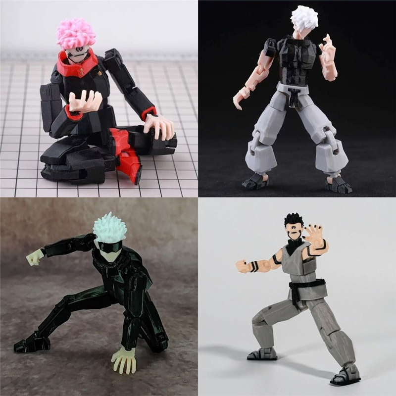 3D Impresso Jujutsu Kaisen Figuras Multi-Articulada Shapeshift Gojo Satoru Brinquedo Modelo Ryomen Sukuna Anime Manequim