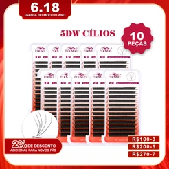 10 pcs FADVAN 5D W Pestanas Extensão De Atacado
