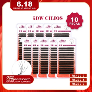 10 pcs FADVAN 5D W Pestanas Extensão De Atacado em Oferta na Shopee