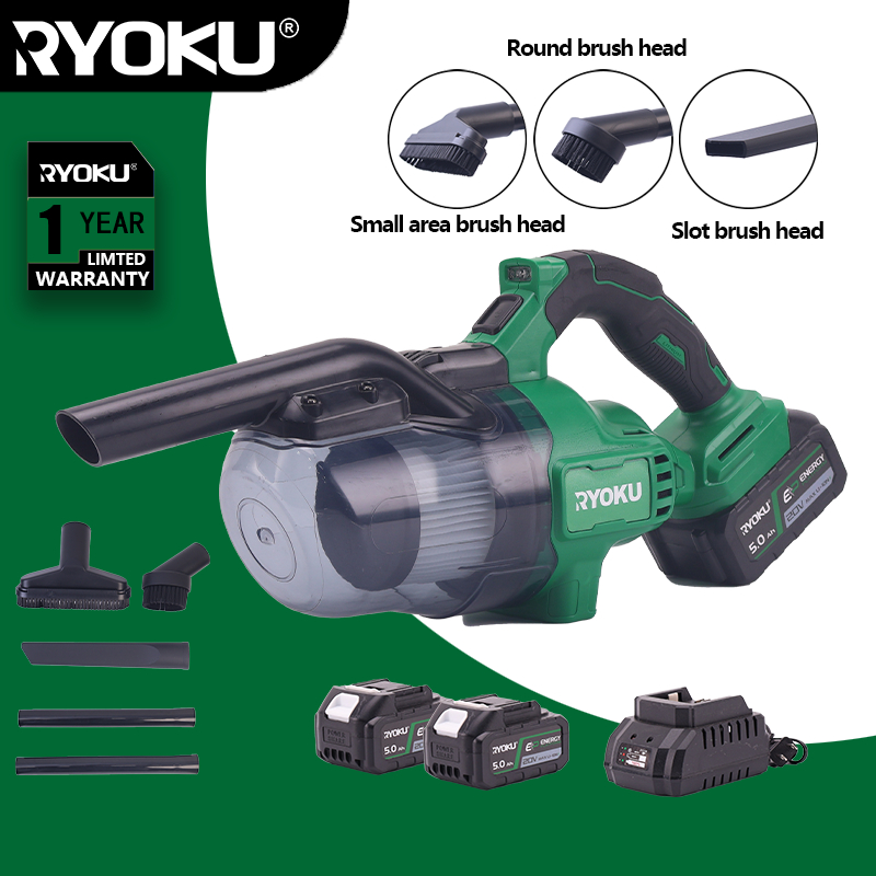 Aspirador De Pó Portátil RYOKU Com Forte Sucção , Bateria De Lítio , Automático Úmido/Seco Para Carro E Casa , Anti-Emar