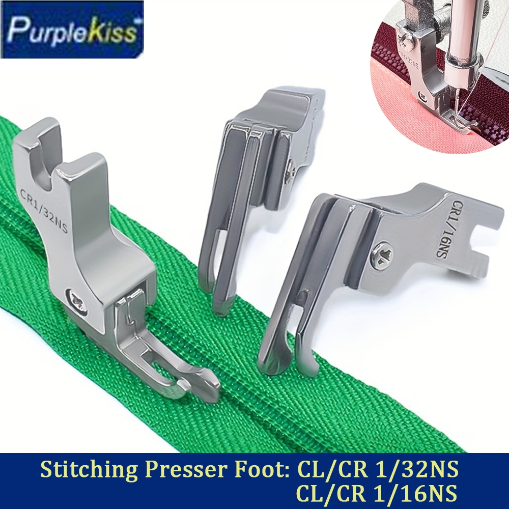 Calcador Pesponto Compensado 1/16NS 1/32NS Direito Esquerdo Estreito De Metal Maquina Costura Industrial em Oferta na Shopee