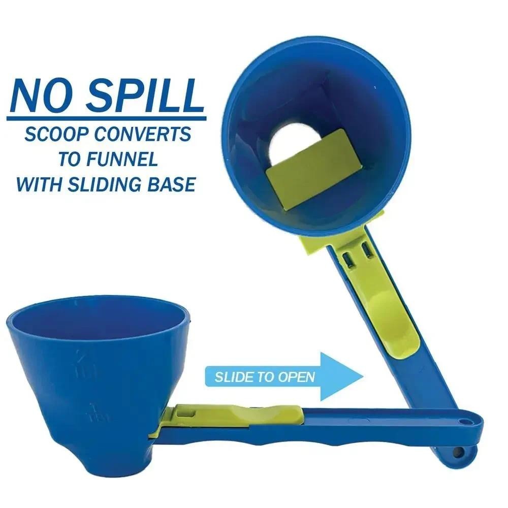 Funil De Colher Medidora De Proteína Em Pó , 2 Peças , Com Alça Mais Longa , Para Garrafa De Água , Essencial Deslizante