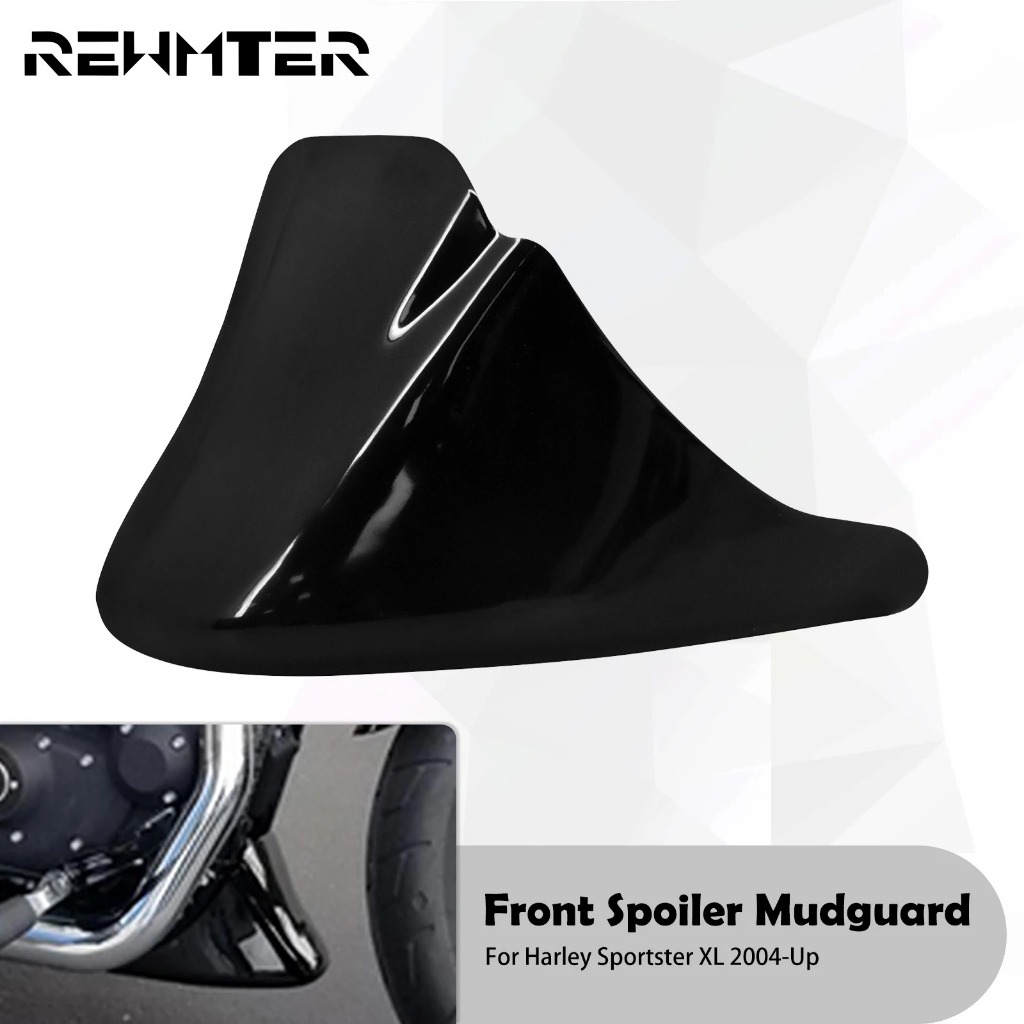 Motocicleta Frente Inferior Spoiler Paralama Barragem De Ar Queixo Carenagem Fender Preto Para Harley Sportster XL 883 1