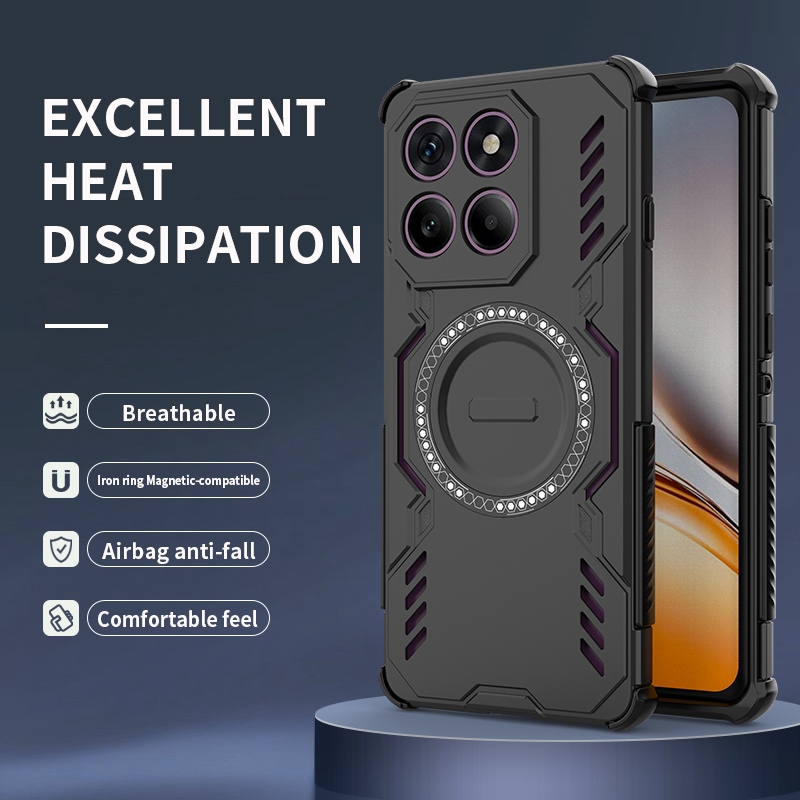 Para Motorola Edge 50 50Pro 50Neo 60 60Pro 40Neo 50 60 Fusion Grafeno Dissipação De Calor Protetora Oca À Prova De Choqu