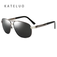 KATELUO Óculos De Sol Polarizados Aviador Para Homens , Retrô , Moderno , Proteção UV400 , Pesca , Direção , Z0960