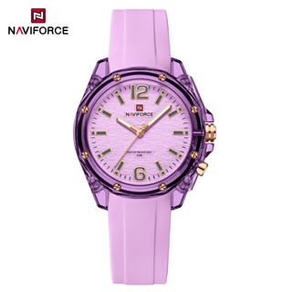 NAVIFORCE 6103 Relógio Feminino Com Pulseira De Silicone Mostrador Texturizado Minimalista em Oferta na Shopee