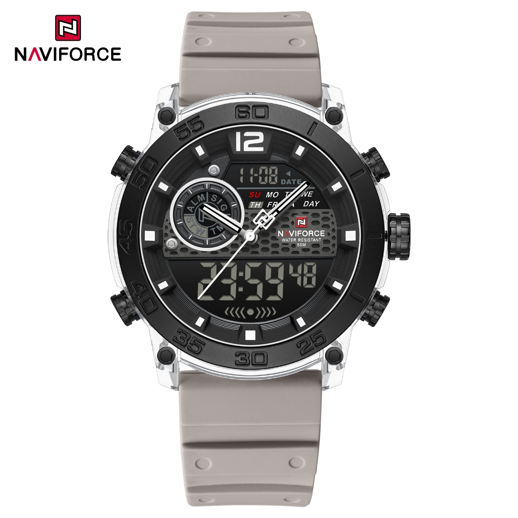 NAVIFORCE 6104 Relógio Masculino Multifuncional De Moda Empresarial Com Display 