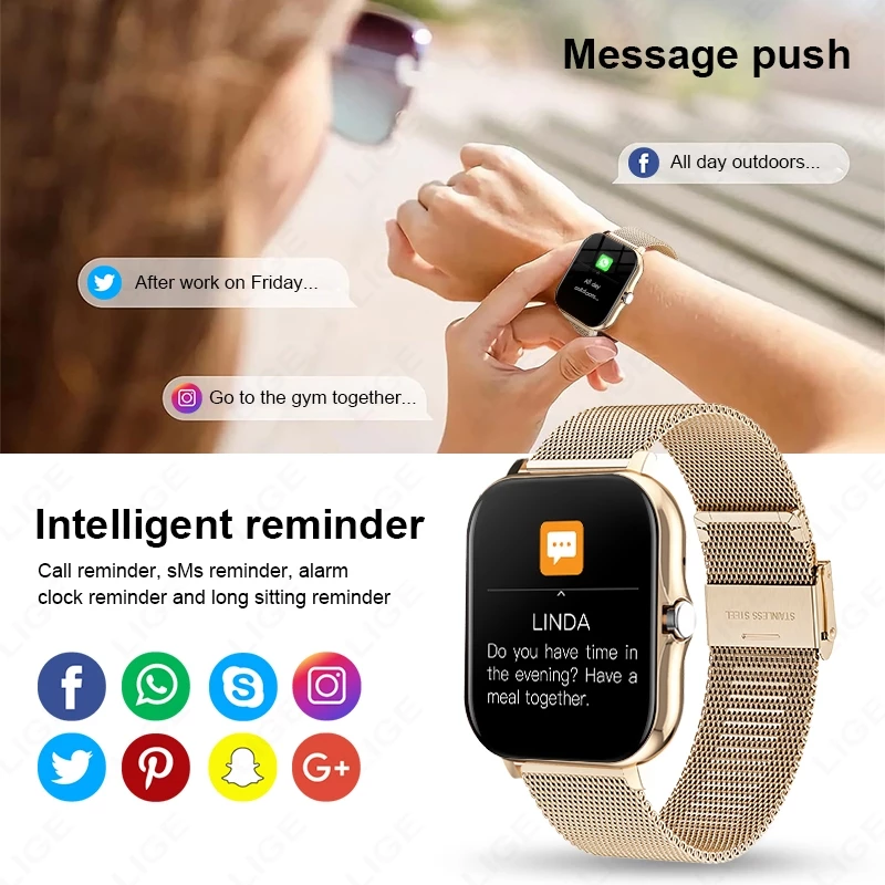 Relógio Inteligente Smartwatch Masculino e Feminino à Prova d'Água — foto 3