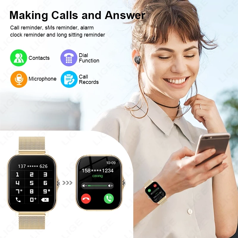 Relógio Inteligente Smartwatch Masculino e Feminino à Prova d'Água — foto 2