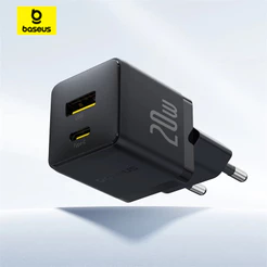 Baseus Palm Carregador Rápido C + U PD 20W Carregamento Para Iphone/Motorola/Samsung Galaxy