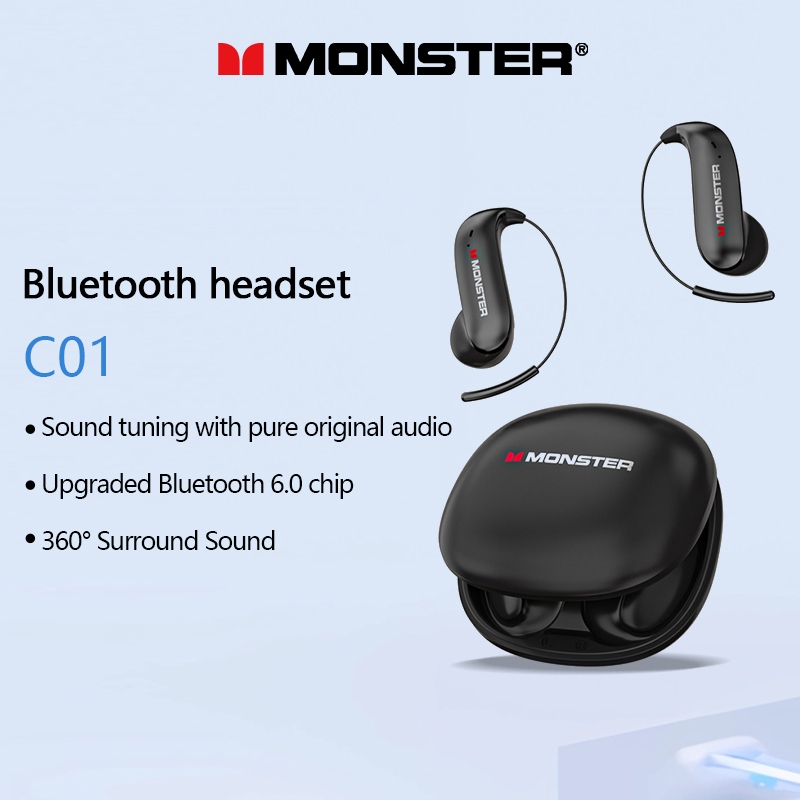 Monster C01 Fone De Ouvido Bluetooth Sem Fio HIFI Som Estéreo Até 48 Horas De Du