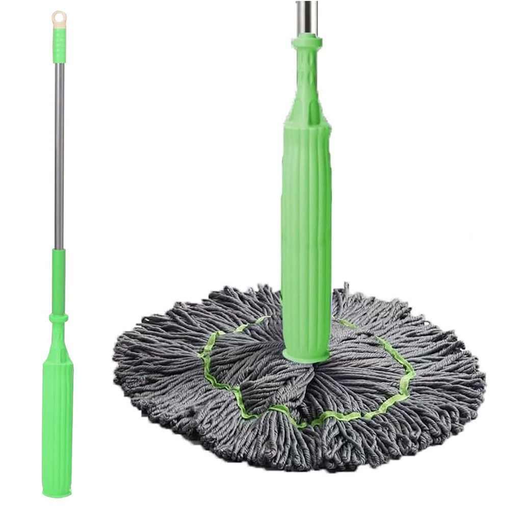 HAOSIN Esfregona Desidratação 2 Em 1-Giratória Automática Verde Para Limpeza De Piso