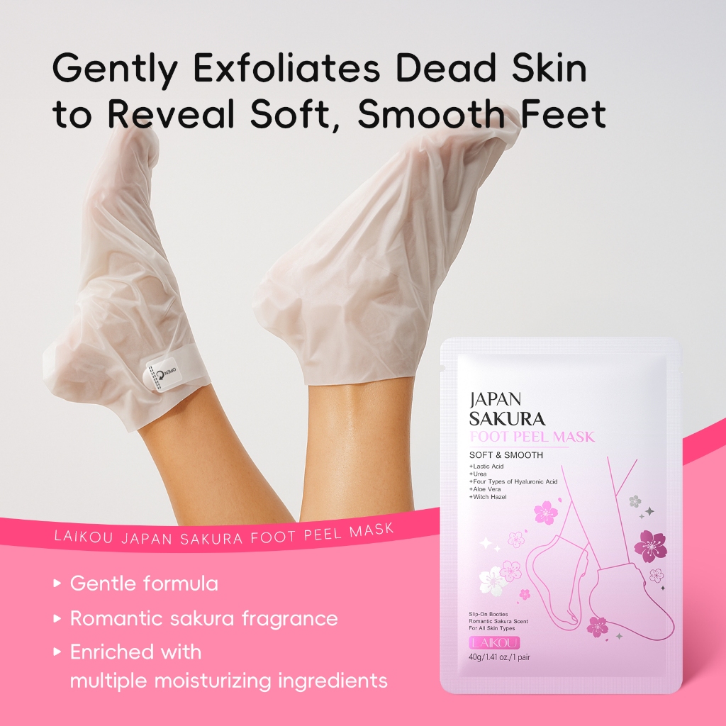 LAIKOU Japão Sakura Máscara De Casca De Pé Macia E Suave Textura Da Pele Dos Pés Hidratante Descascar Rugosidade 40 G/Pa - Beauty