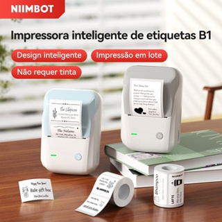 NIIMBOT B1 Impressora de Etiquetas Portátil Bluetooth Preço Criador de Etiquetas Adesivas Sem Tinta em Oferta na Shopee