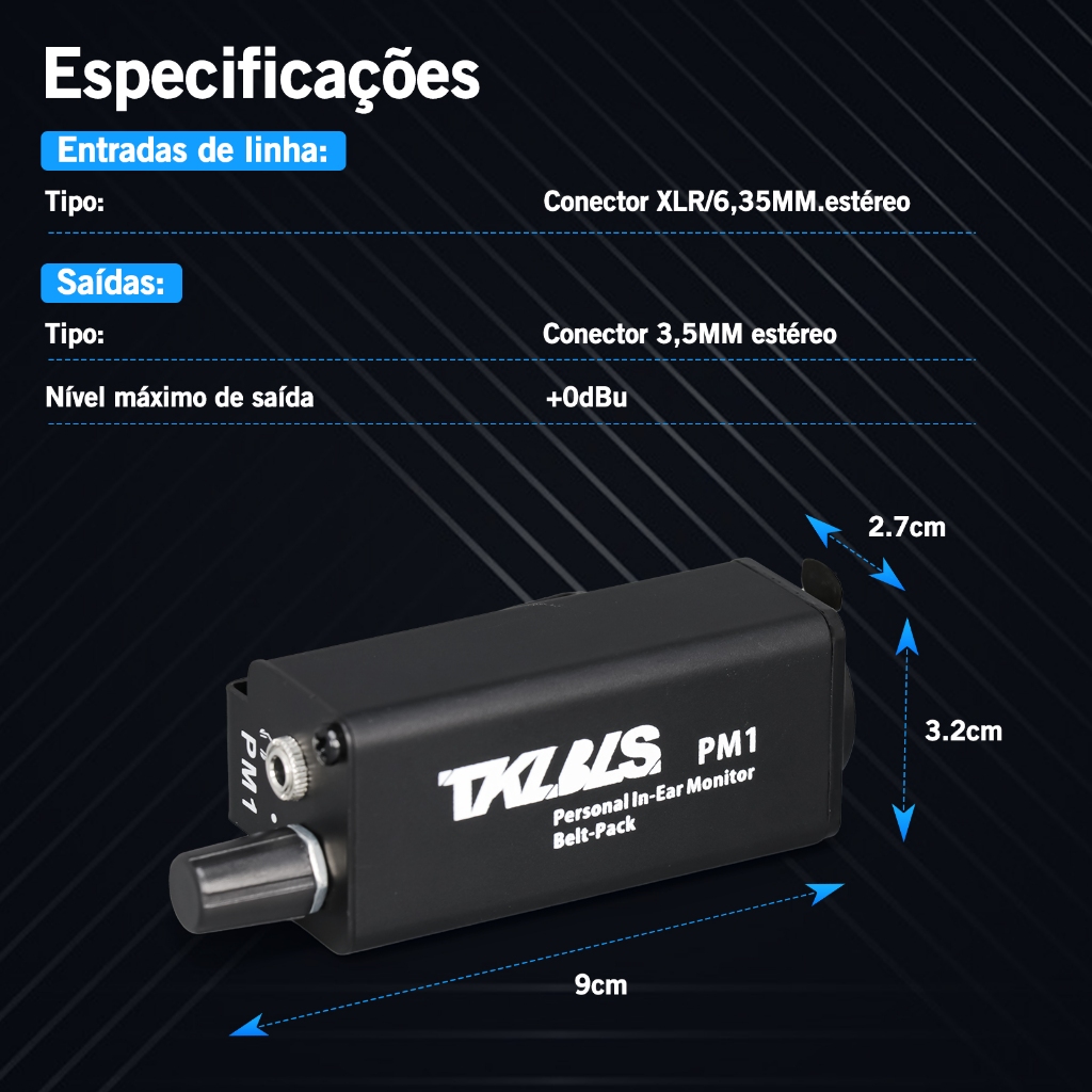 TKLBLS PM1 Orelha Traseira Monitor de Alta Qualidade Portátil DJ Stage Music Monitor