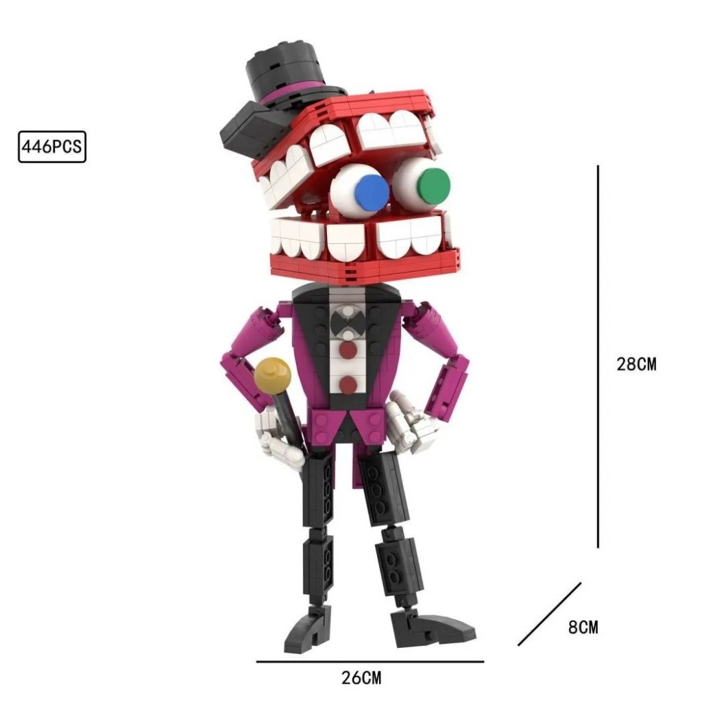 Compatível com Lego circo boca grande palhaço montagem figura boneca educacional meninos meninas bloco de construção bri